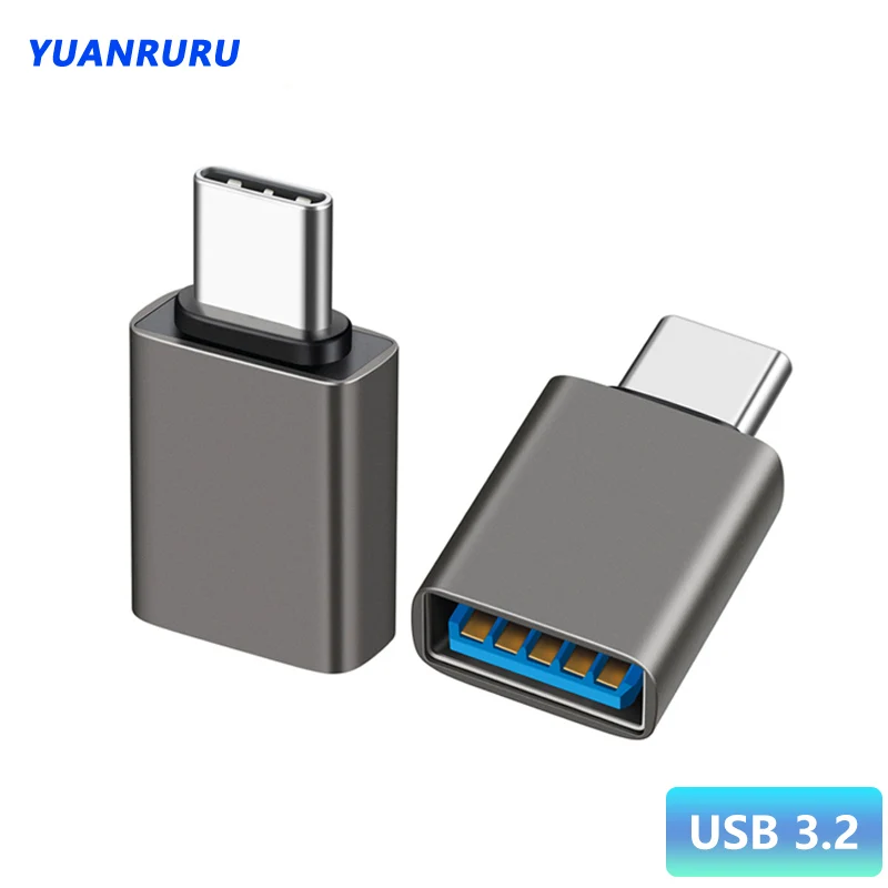 60W 3A USB 3.2 TO Type C อะแดปเตอร์แปลง typec ตัวผู้เป็น USB ตัวเมียชาร์จข้อมูลได้อย่างรวดเร็วสำหรับพีซีแล็ปท็อป Xiaomi Huawei