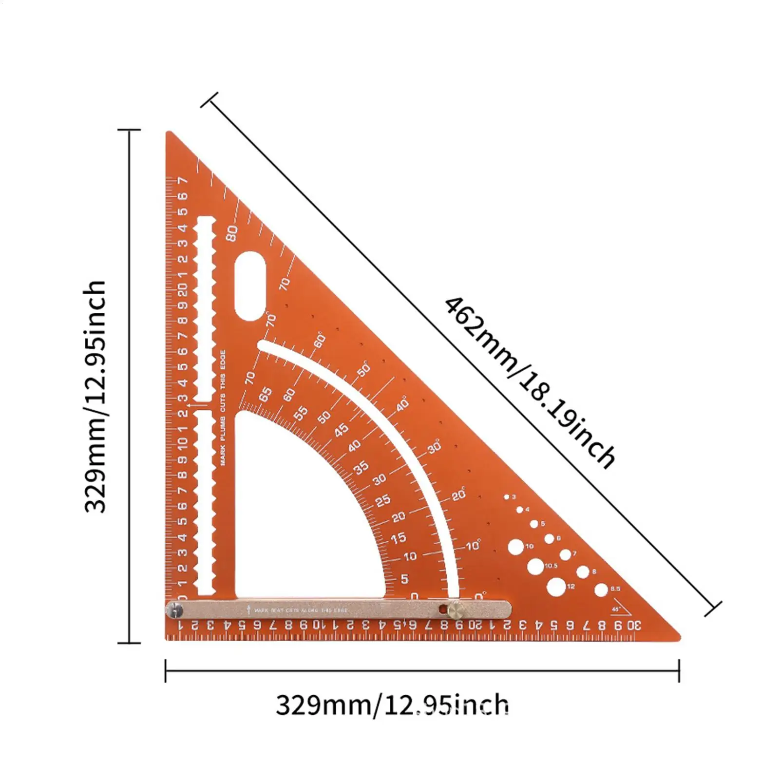 Woodworking Square Aluminum Alloy Ergonomic Carpentry Triangle Ruler Construction Square For Men Professionals Hobbyists Women