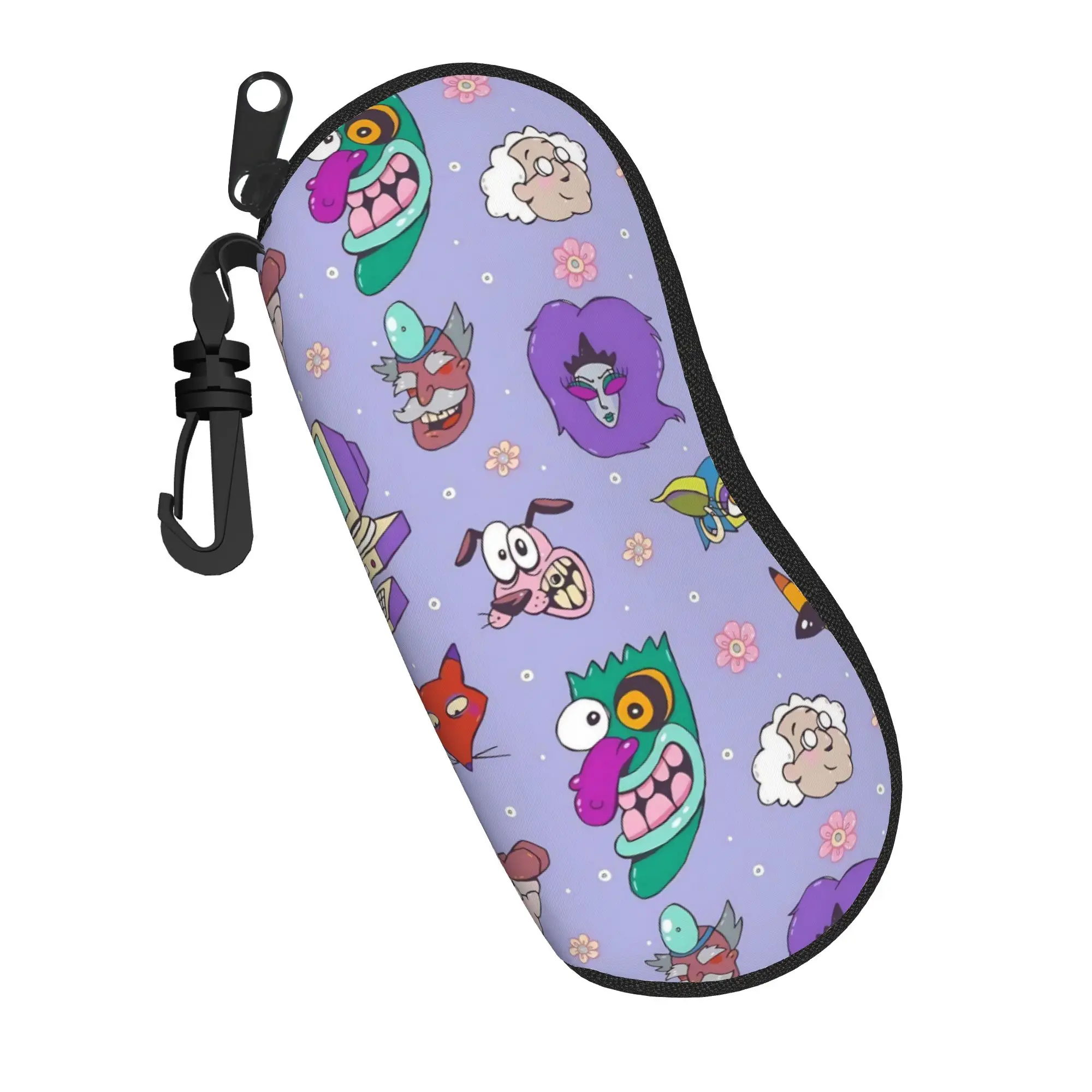 Lovely Cartoon Glasses Case Courage the Cowardly Dog-D Merchandise  Box  Eyewear Storage Box Ins Style Eye Contacts Case