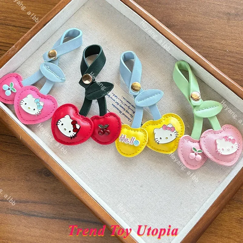 

New Sanrio Hello Kitty Small Cherry Keychain Pendant Cartoon Cute Kitty Cat Pendant Keychains Bag Accessories Ornament Good Gift