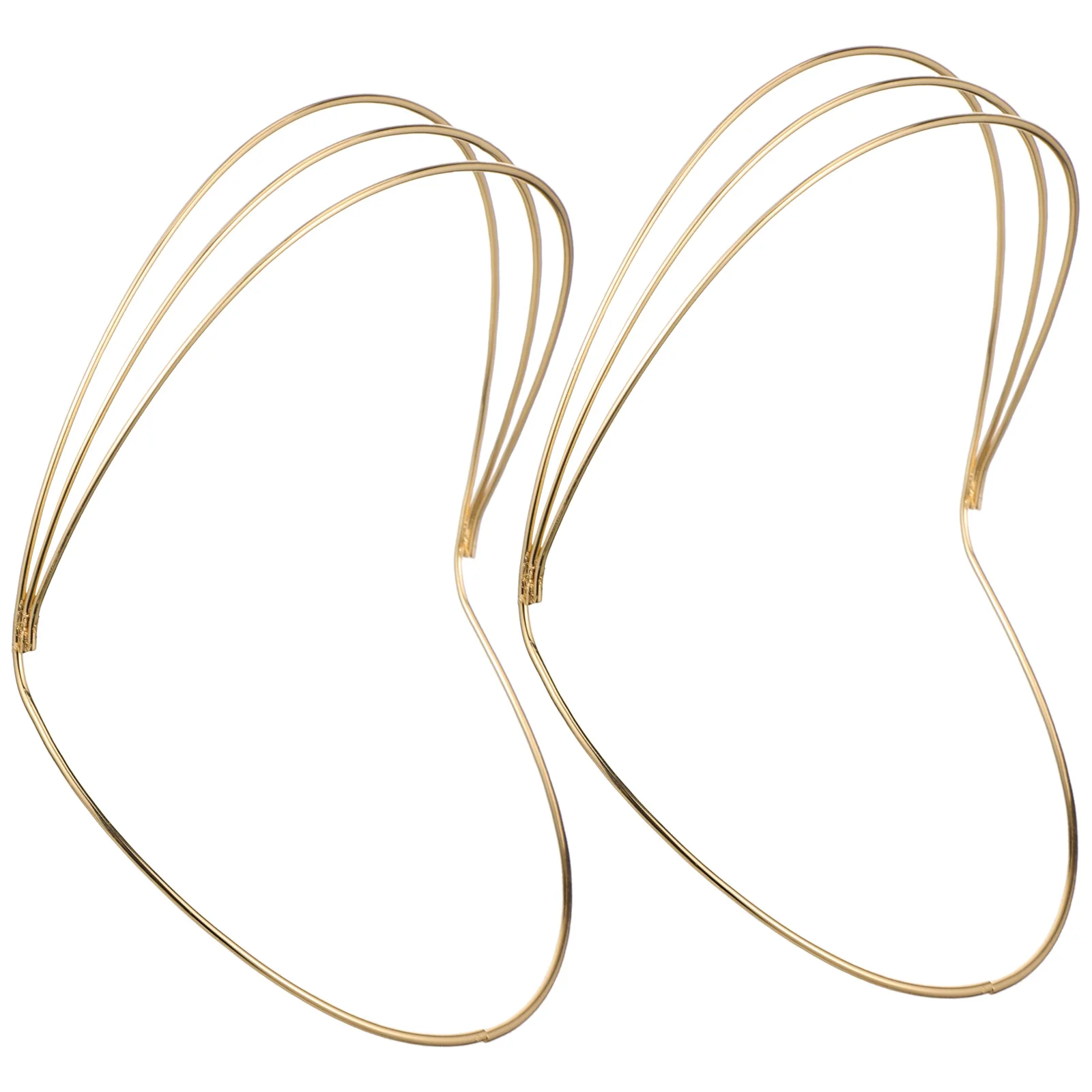 

2Pcs Crown DIY Base Sturdy Iron Hair Decor Frame DIY Crown Accessory for Weddings Banquets Headdress Accessory