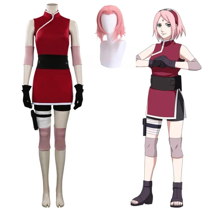 

Anime Haruno Sakura Cosplay Costume Women Outfit Halloween Carnival Costumes