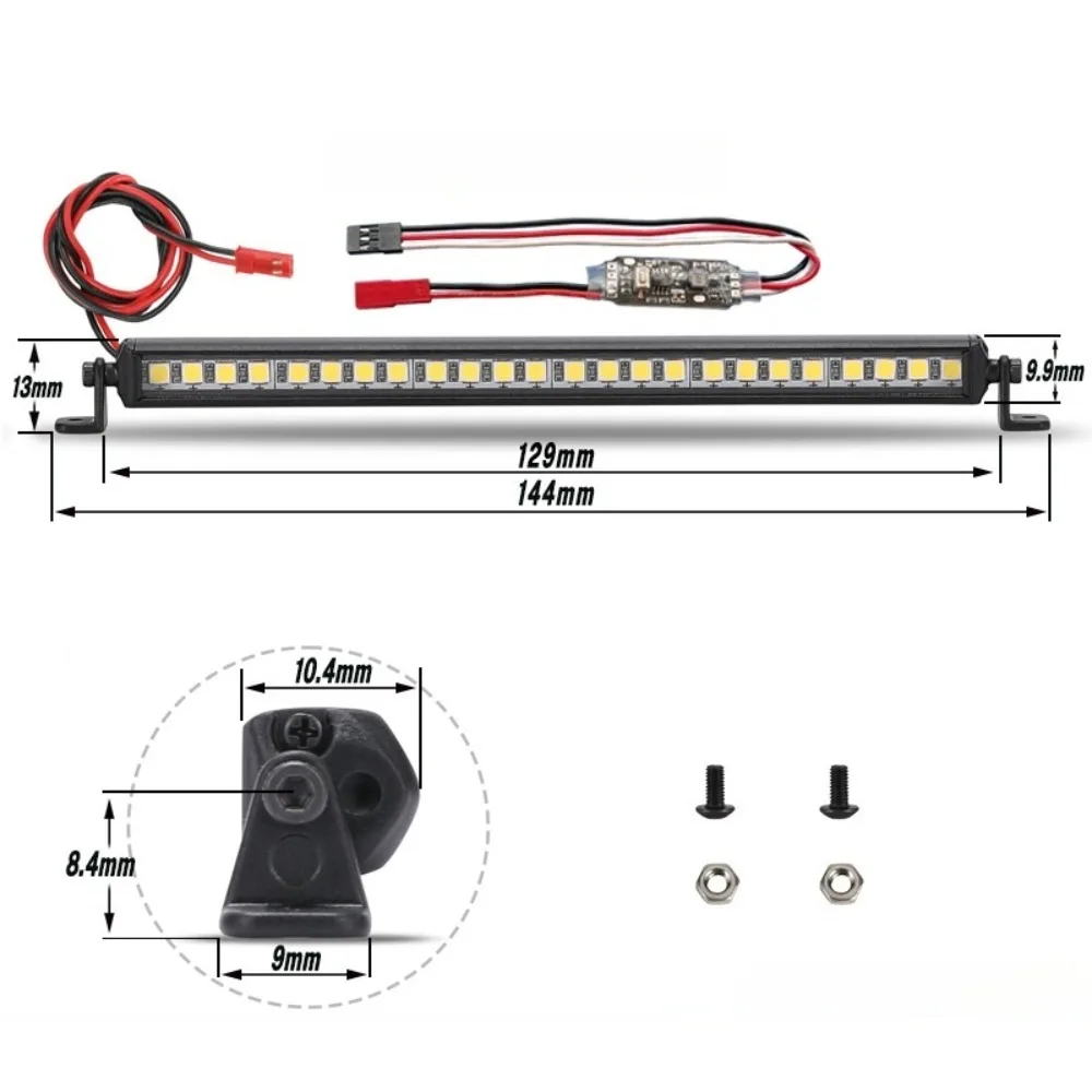 4WD RC Model Car Roof Light High-Brightness LED Strip Third Generation Single Row Spotlight Electric Toy Car Upgrade Accessories