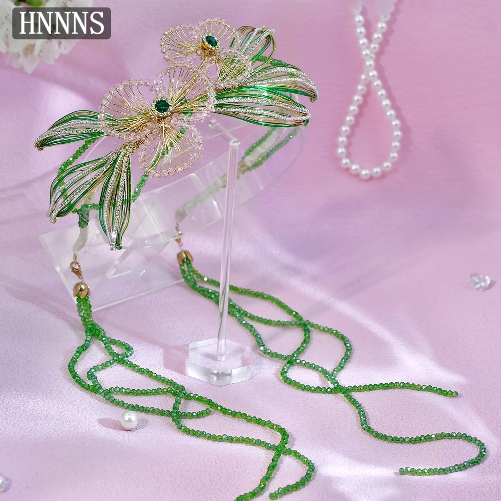 TOPQUEEN الفاخرة الزفاف عصابات الزفاف المنسوجة يدويا رائعة شرابة السيدات مأدبة حفلة أنيقة إكسسوارات الشعر YXA403