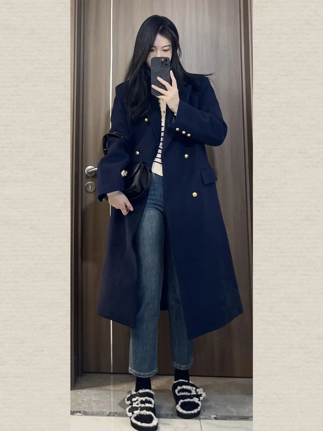 Women Long Woolen Coats Retro Loose Female Overcoat Double Breasted Ladies Double Sided Topcoat Autumn Winter 2024