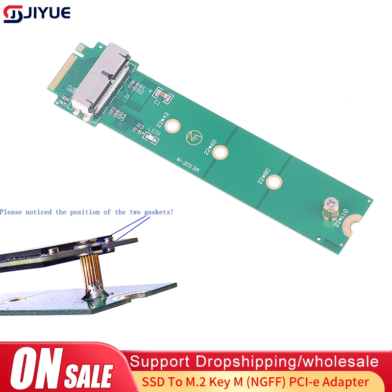 12+16 Pin SSD to M.2 NGFF PCI-e Adapter Converter For Apple A1465 Pro 2013-2015 Air A1466 SSD M0U1