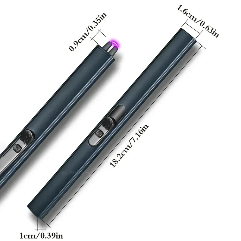 Arc Lighter Rechargeable Long Kitchen Gas Stove Lighter USB Rechargeable Windproof Plasma Arc Flameless Electric Lighter