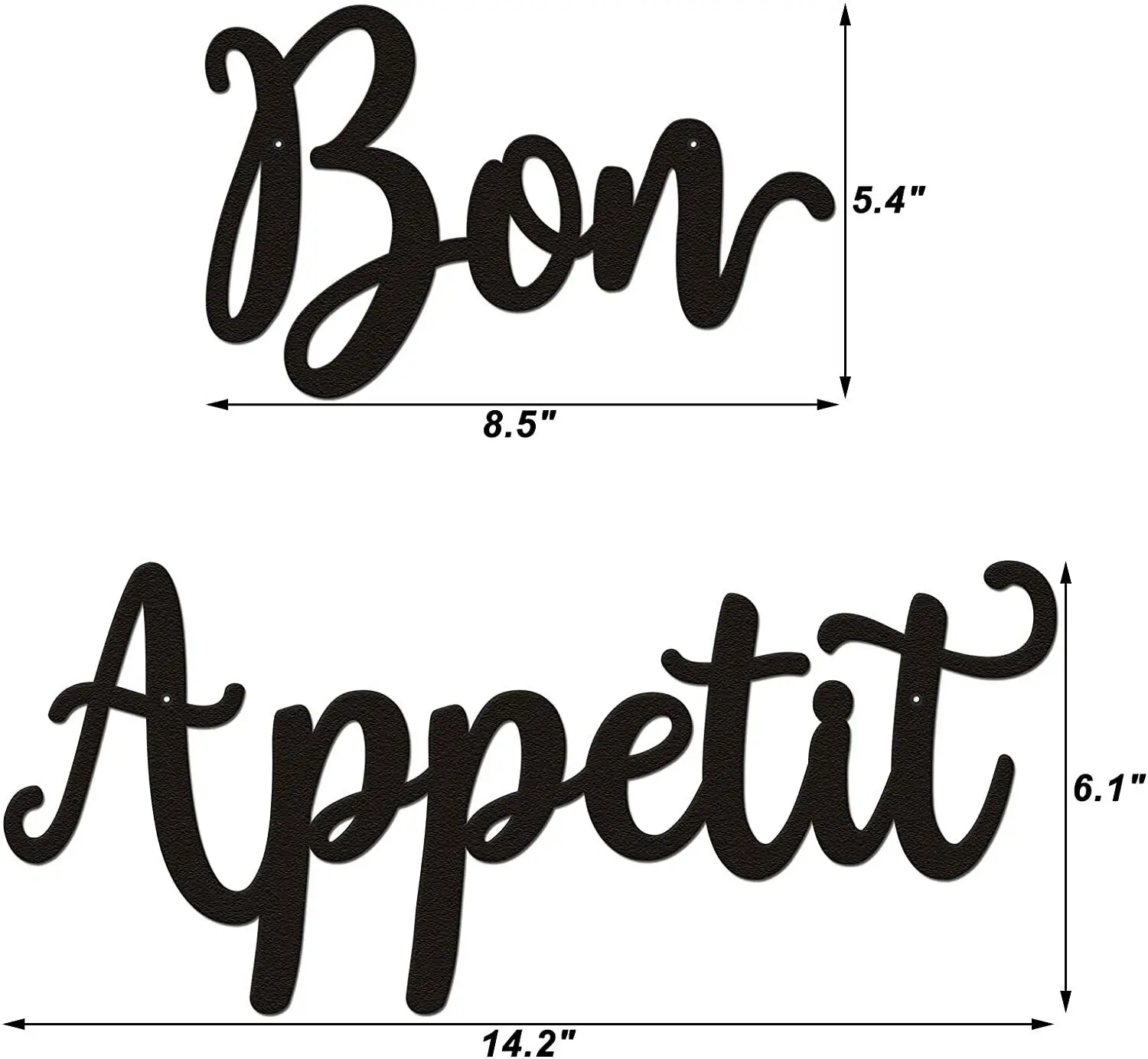 Bon Appetit Wall Décor Bon Appetit Metal Wall Sign Farmhouse Kitchen Wall Sticker Living Room/Home Decoration