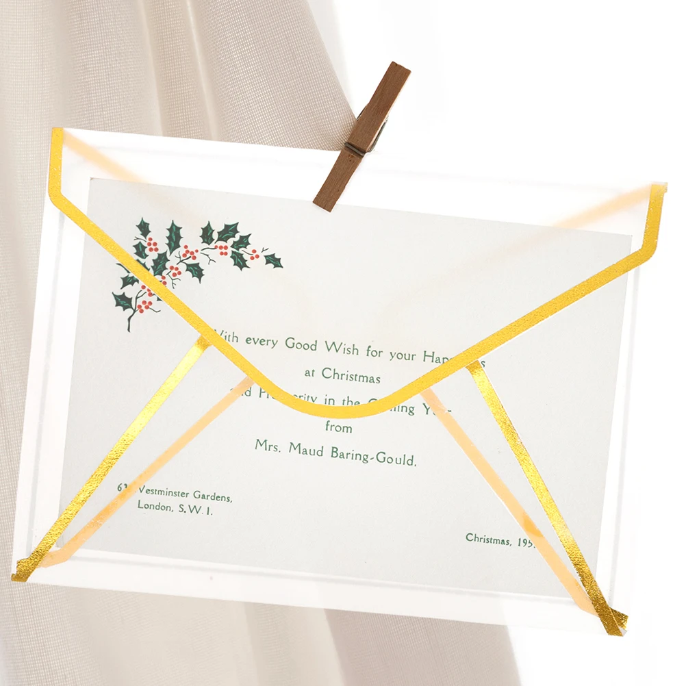 10 قطعة مغلفات بيضاء شفافة على الطراز العتيق لدعوات بطاقات تهنئة الزفاف علامات هدايا مغلفات الأعمال للبطاقات