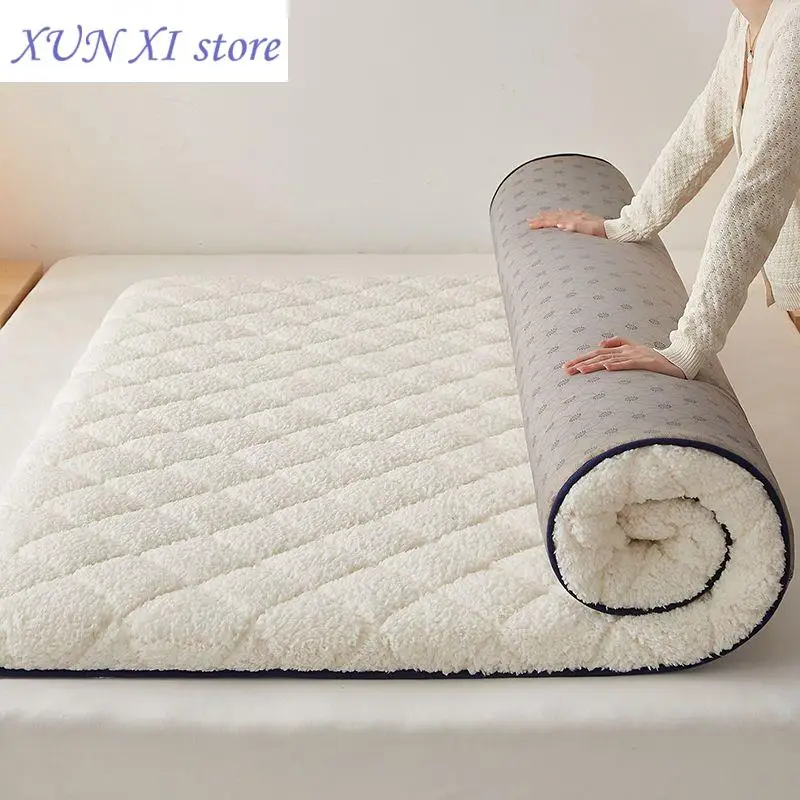 Tatami Mats Breathable Comfortable Student Dormitory Bed Mattress Topper Warm Anti-mites Plush Mattress Soft Thicken Bedding Mat