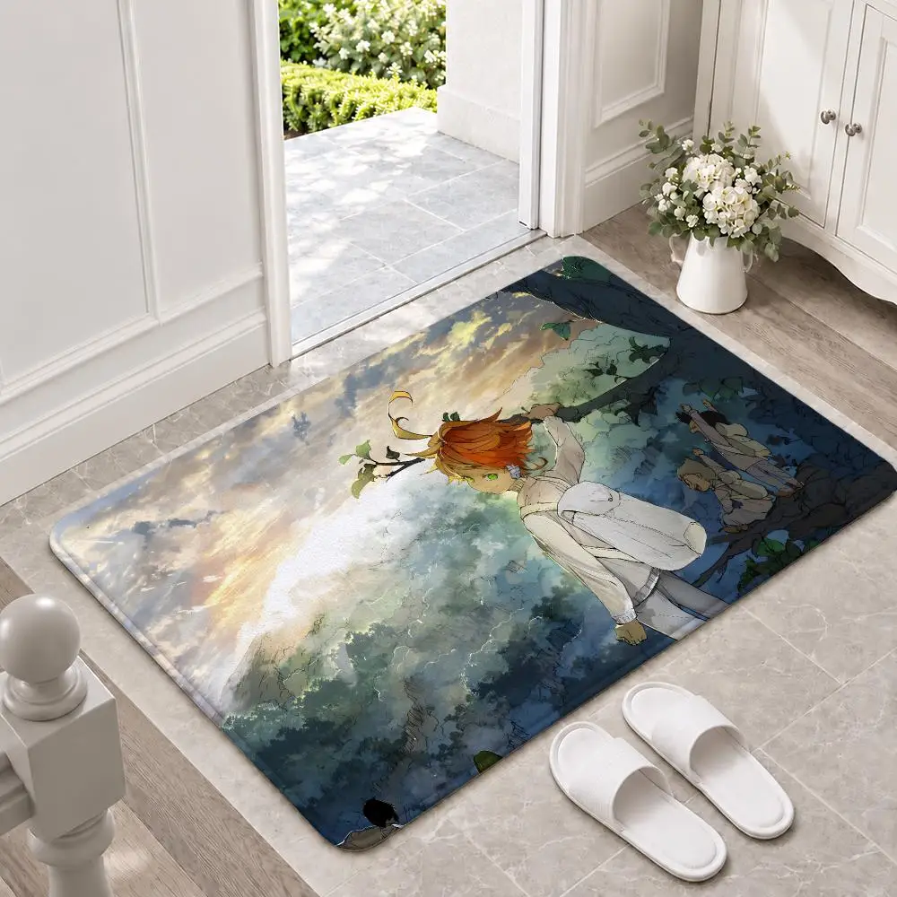 anime The Promised Neverland Floor Mat Doormat Non-Slip Floor Mat Rug for Bathroom Kitchen Entryway Indoor Outdoor Home Decor