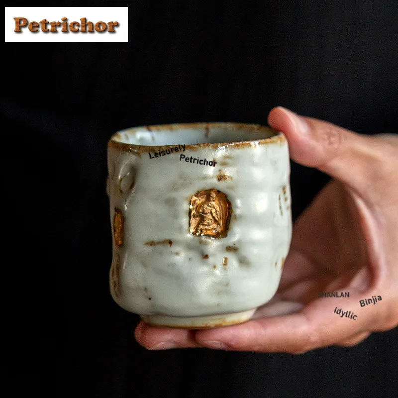

Dunhuang Impression Kiln Fambe Teacup Старинная чашка для чая Чашка для чайной дегустации Чашка с ароматом Чашка Chazhan Master Чашки для чайной церемонии