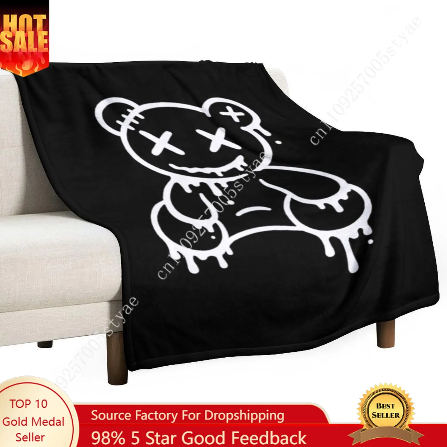 بطانيات الفلانيل على شكل دب صغير XX ناعمة ومريحة ودافئة، مثالية للقيلولة في الشتاء، للمنازل والمكاتب والسفر والتخييم والمزيد