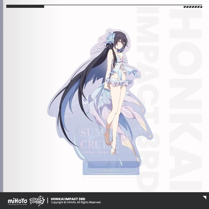 Sunsyea Honkai Impact 3rd Official Merch miHoYo Original Authentic Summer Series Acrylic Stand Misfeln Bronya Elysia Kiana Mei