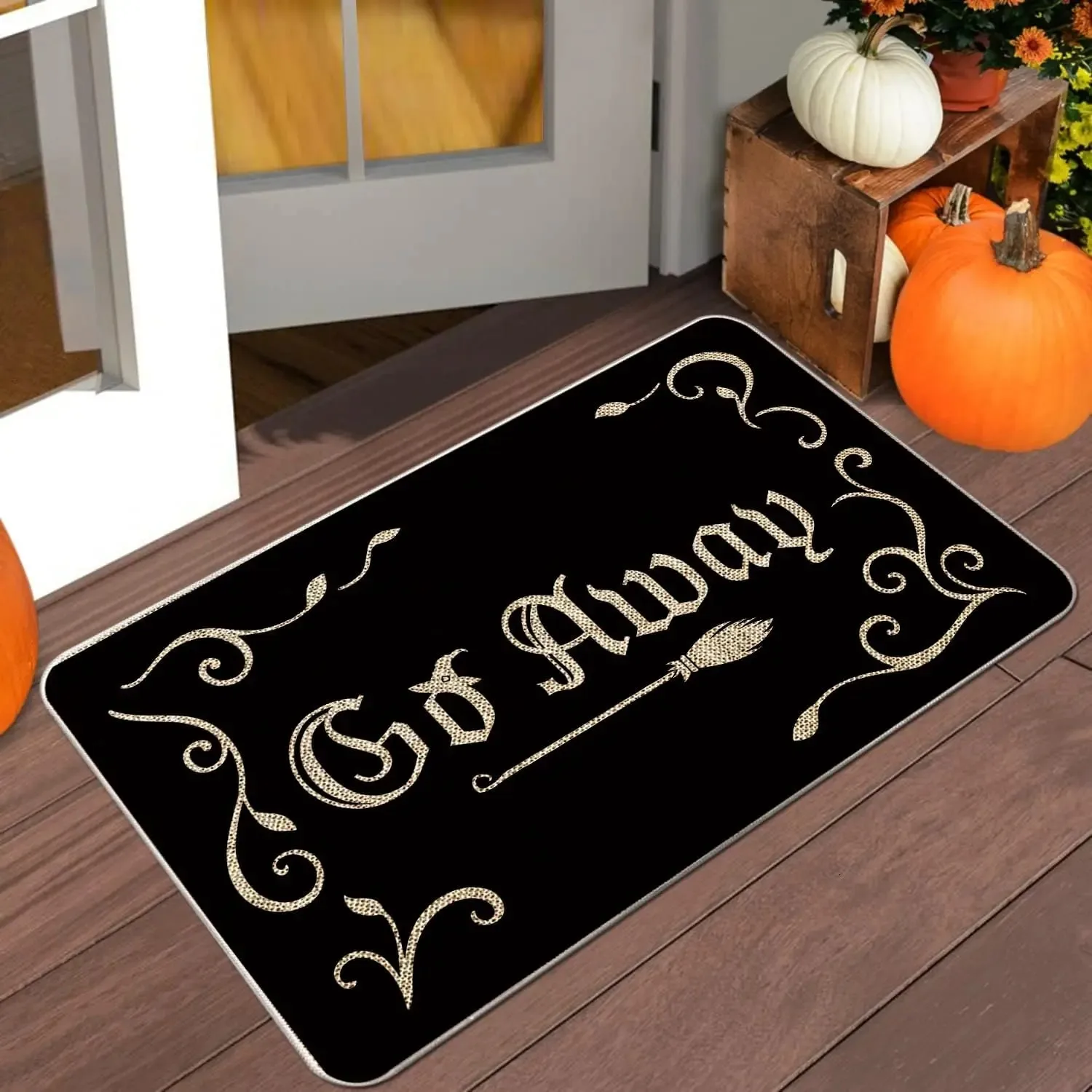 

Halloween Gothic Witch Divination Welcome Entrance Doormat Home Decor Hallway Balcony Long Rugs Indoor Non-slip Floor Mat Decor