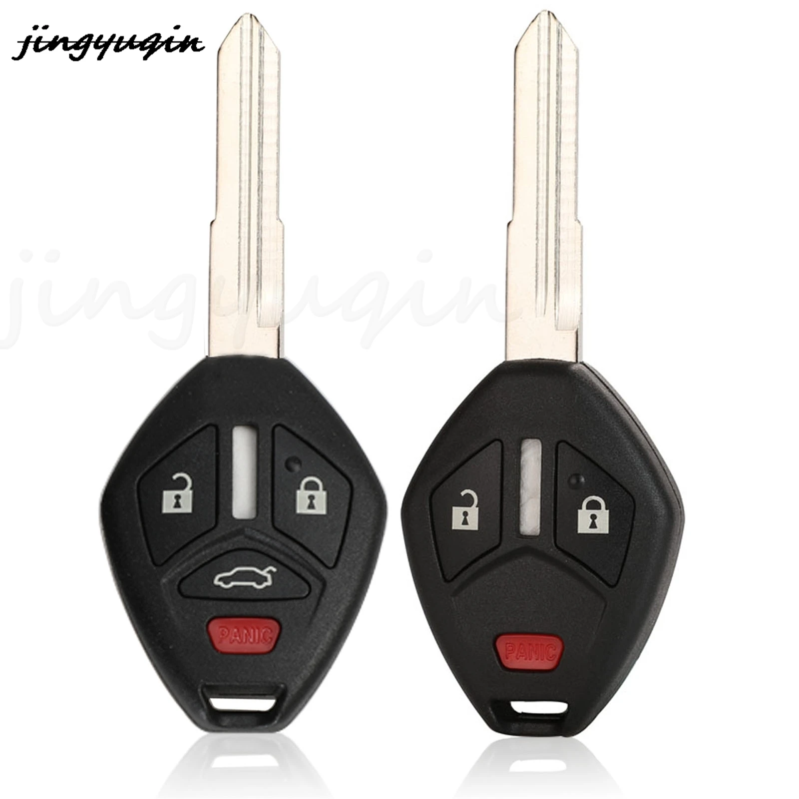 

jingyuqin 3/4 Buttons Replacement Remote Car Key Shell Case Fob For Mitsubishi Lancer Outlander Endeavor Galant MIT11R Blade