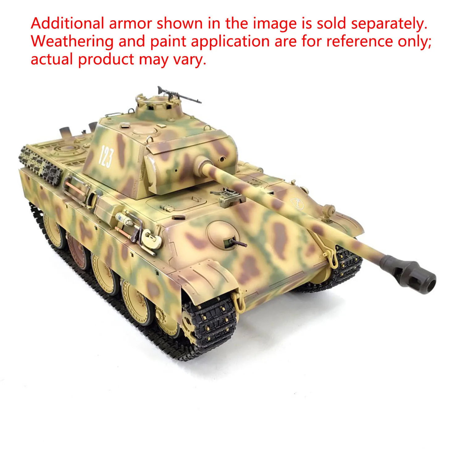 Henglong RTR 1/16 7.0 RC Tank Panther G 3879 Steel Gearbox BB IR Sound Smoking 2.4G Radio 1800MAH Battery 320 Degree - view 2