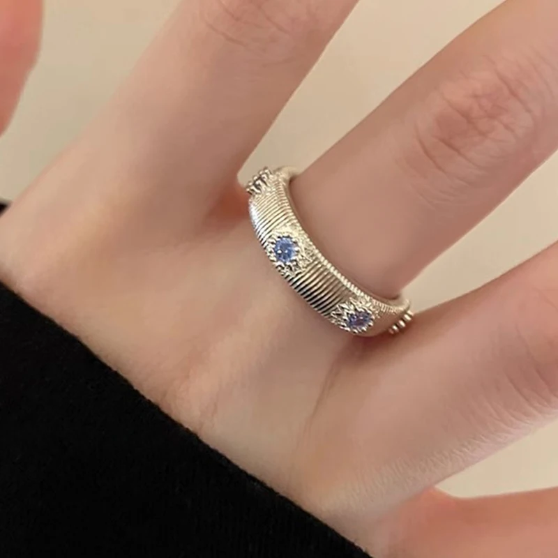 Women's Irregular Moonstone Ring, 925 Sterling Silver Gift