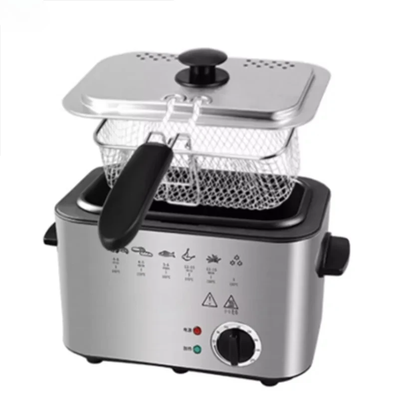 Home/Commercial Electric Frying Machine 1.5L Multi functional Smoke free Frying Machine French Frying Machine Constant Temperatu