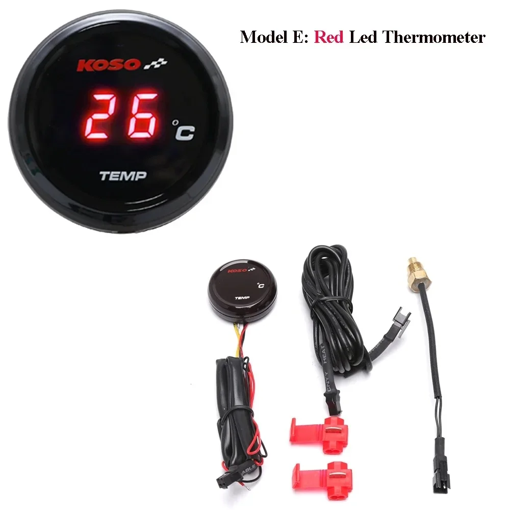 Koso Round Water Temp Meter for Yamaha NMAX TMAX XMAX Digital Motorcycle Water Temperature Gauge 0~120 Degree Display