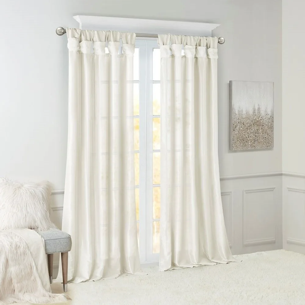 

Twist Tab Lined Window Curtain Panel(Only 1 Pc Panel)Twist Tab Lined Window Curtain Panel