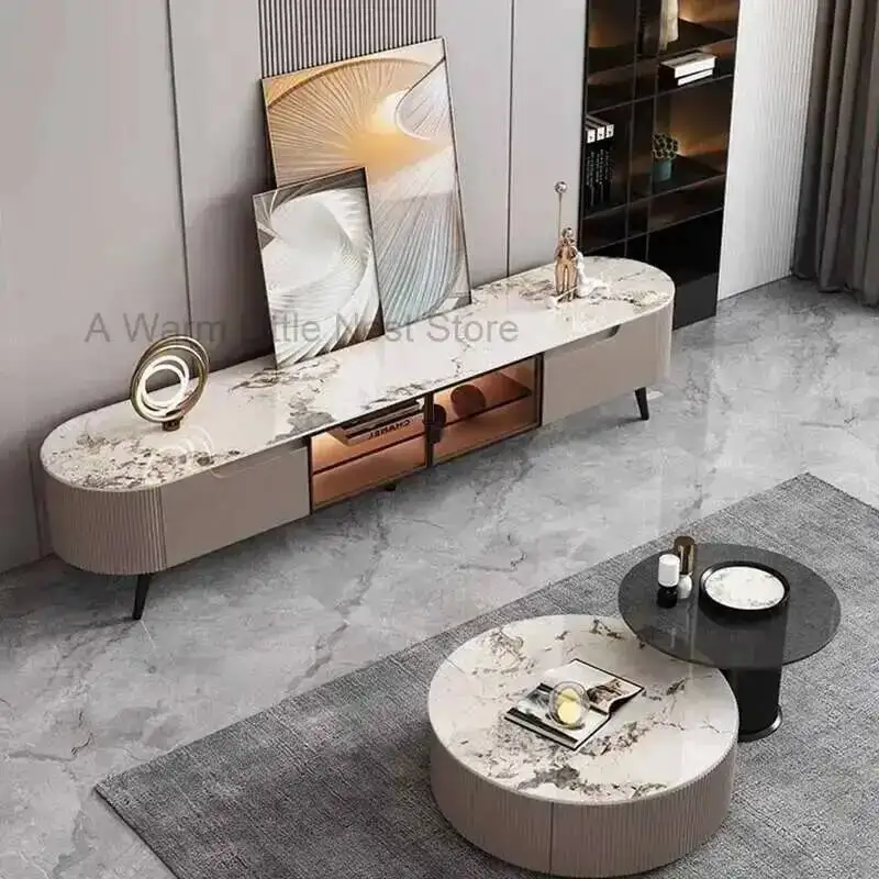 Modern Tv Room Furniture Living Cabinet Luxury Aesthetic Fire Place Stands Multifunction Home Table Armario Para Tv Unit Drawer