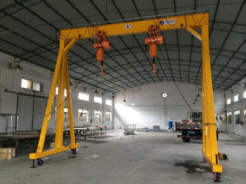 Factory Mini Gantry Cranes 1-10 Ton 45 Ton Loading Capacity Electric Hoist Lifting Mechanism New Used Construction Industries