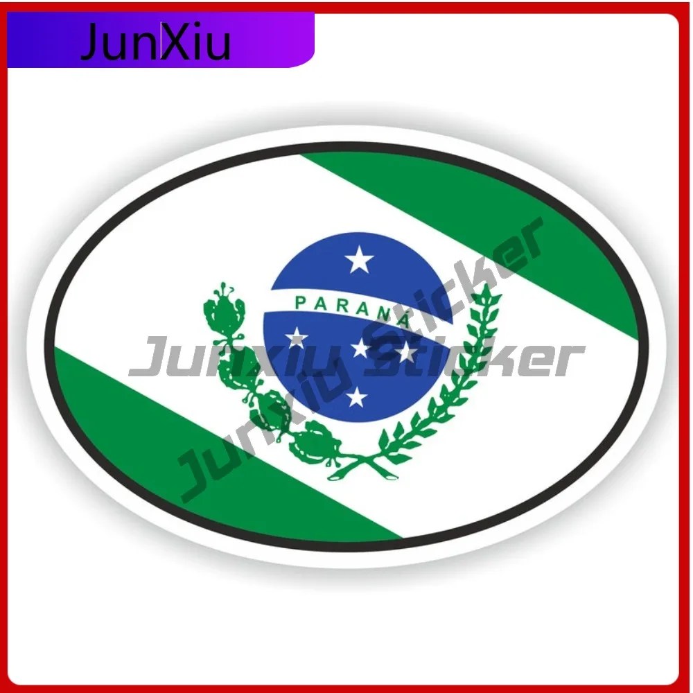 

Parana Oval Sticker With National Flag Badge Scratch Cover Vinyl Decal For Car Accessories And Decals V125 Motorcycle Stickers
