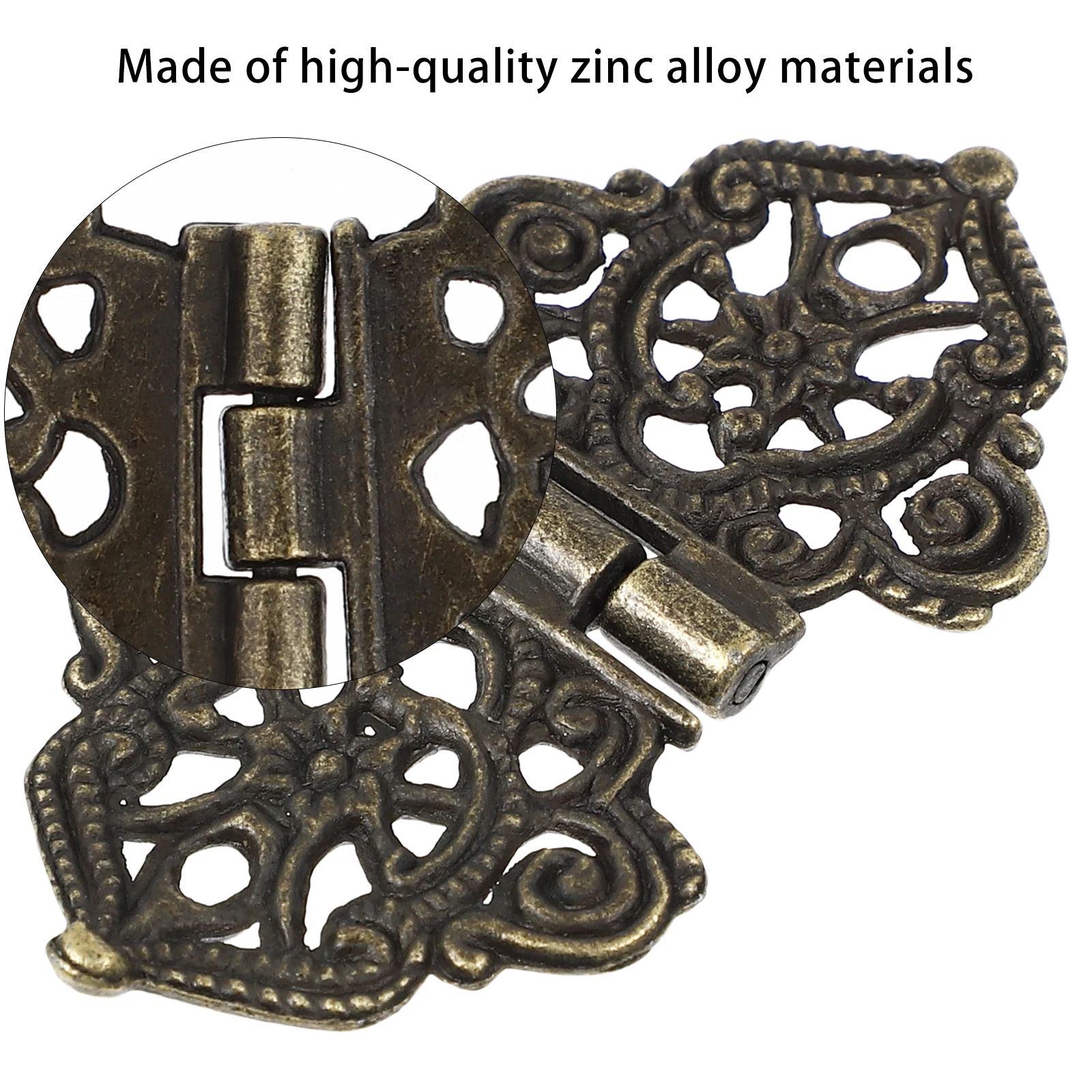 

10pcs Vintage Butterfly Hinges Zinc Alloy Hinges Durable Gift Box Hinge Jewelry Case Support Bracket Wooden Box Hardware