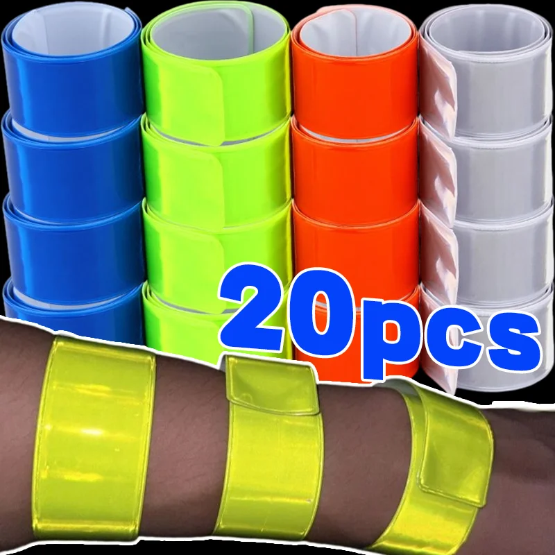 

Reflective Safety Wristband Cycling Running Night Visibility Adjustable for Outdoor Sports Fluorescent Yellow Comfortable