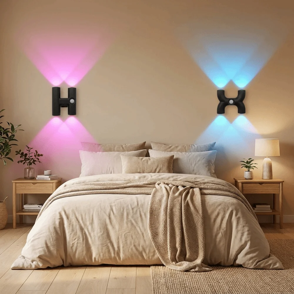 Tri Color Light/RGB Motion Sensor Night Light USB Charging Magnetic Suction Rechargeable Wall Light Smart Sensing