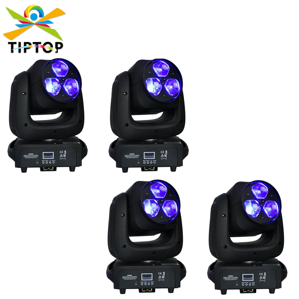 3x40W LED 3 Eyes Smart Beam Moving RGBW 10/17CH DMX Stage Lights Dj Led Moving Head Beam Light Music Party Disco KTV