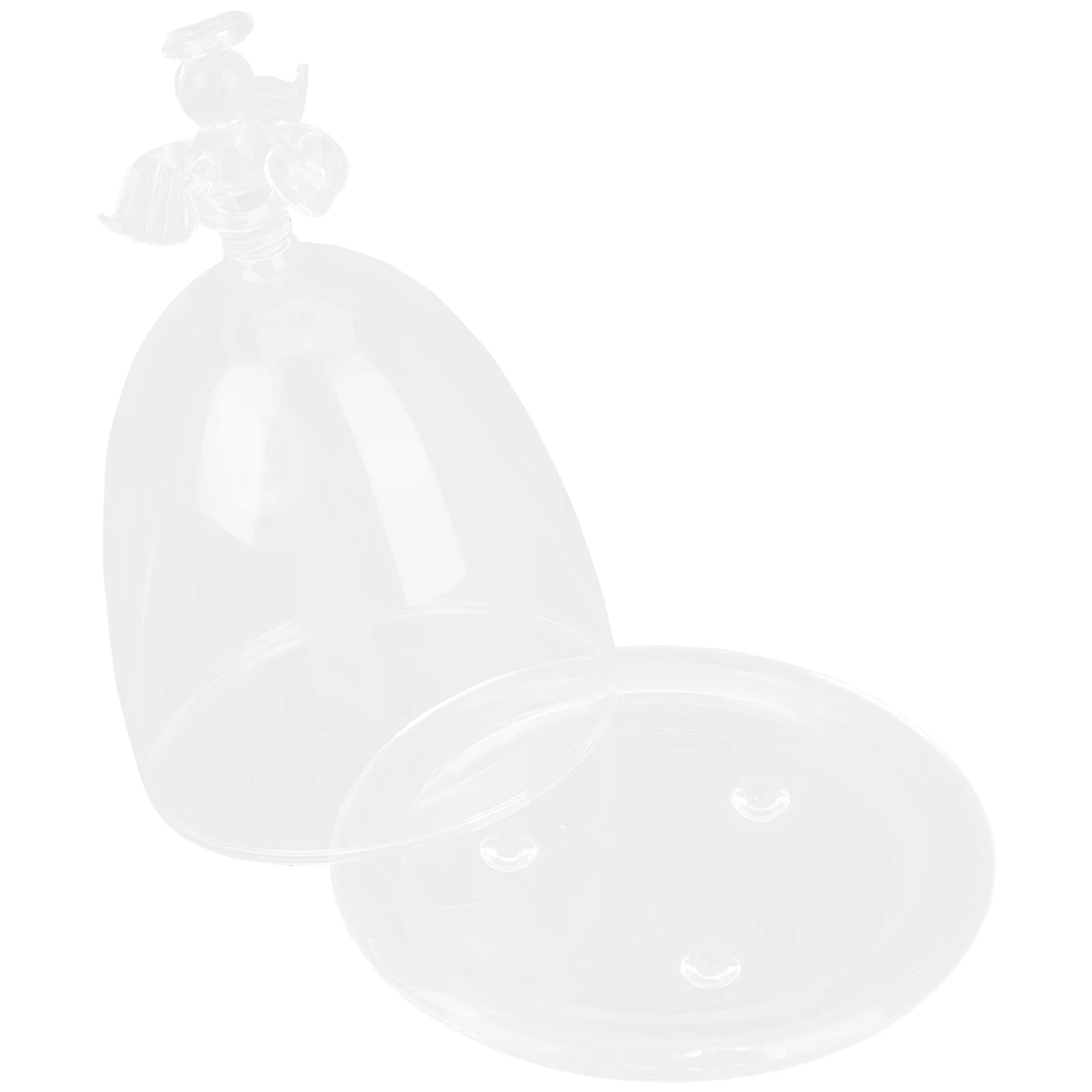 

Angel Shaped Glass Dome Preserved Flower Cover Immortal Floral Elegant Design Desktop Home Decoration Glass Flower Cover