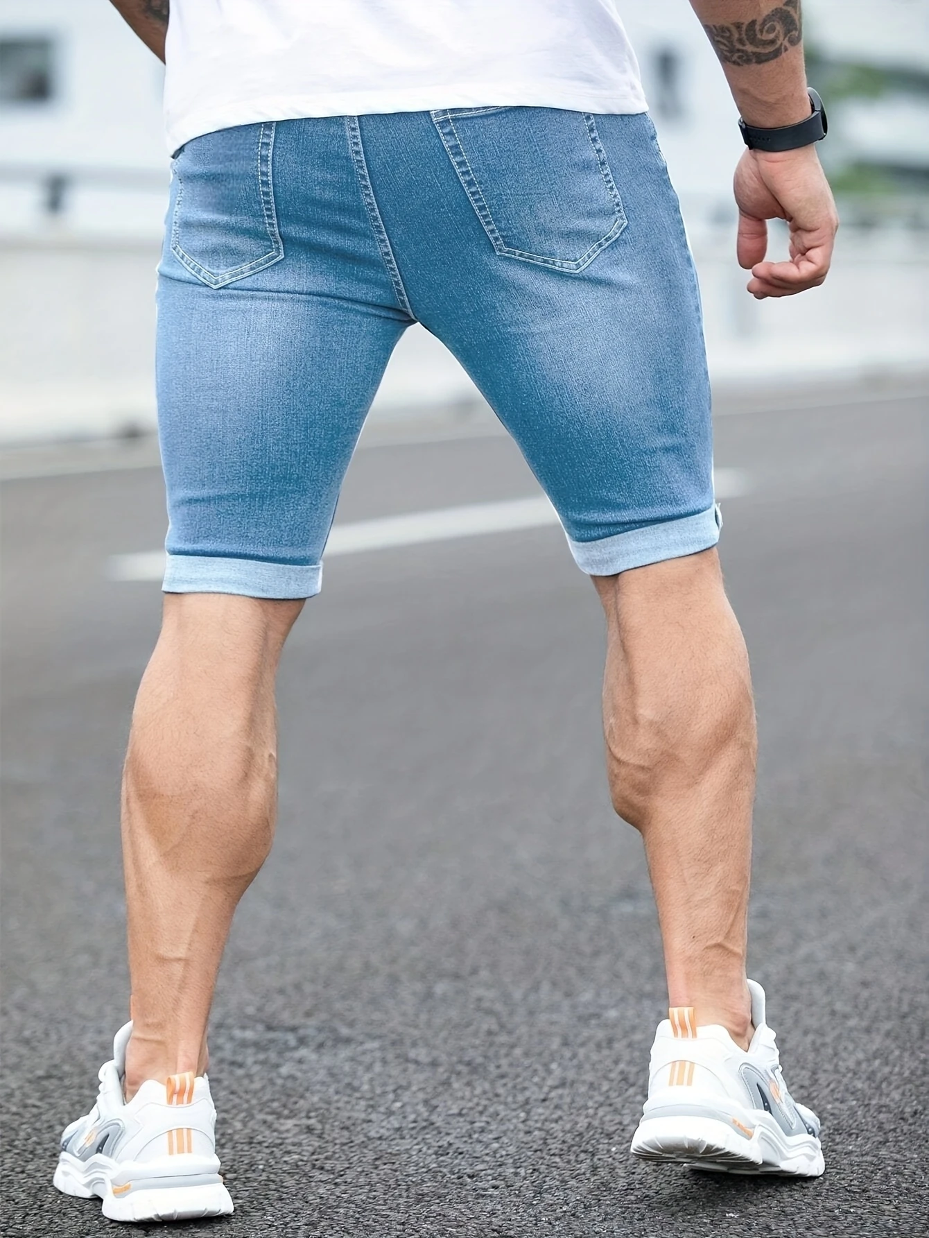 1PC beliebte amerikanische Street-Denim-Hosen für Herren, einfache Denim-Freizeithosen, geeignet für den täglichen Gebrauch – Detail 3