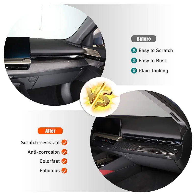 For BMW 5 Series i5 G60 530 G68 530Li 2024+ ABS Carbon Fiber Car central control decorative panel cover sticker auto accessories