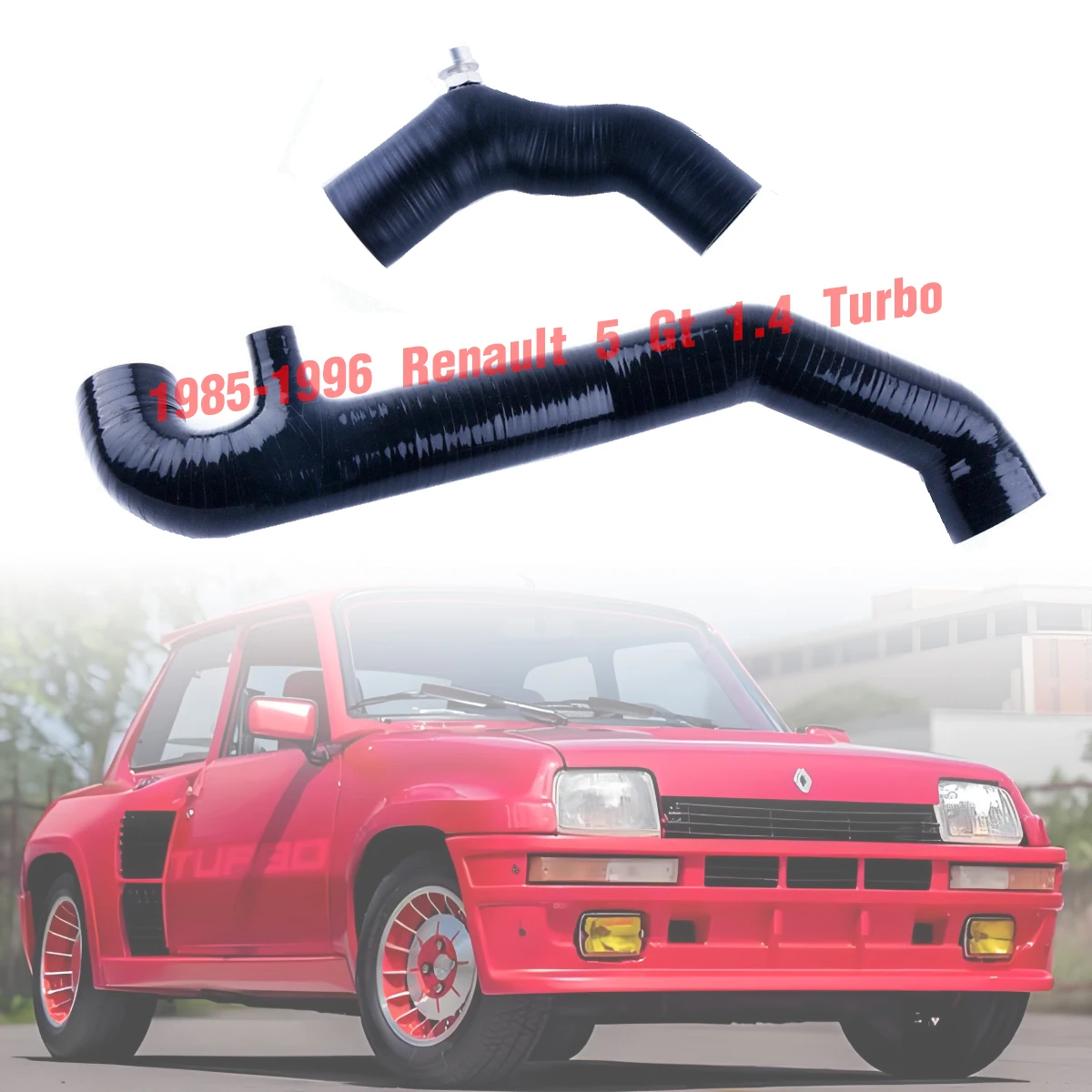 

4 Ply For 1985-1991 Renault 5 GT Turbo R5 5GT Boost Silicone Hoses Kit Tubes Piping 1986 1987 1988 1989 1990