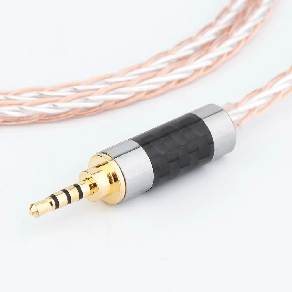새로운 8 코어 OCC HIFI 2.5mm 직각 헤드폰 업그레이드 케이블, Fostex T60RP T20RP T40RPmkII T50RP 헤드폰용