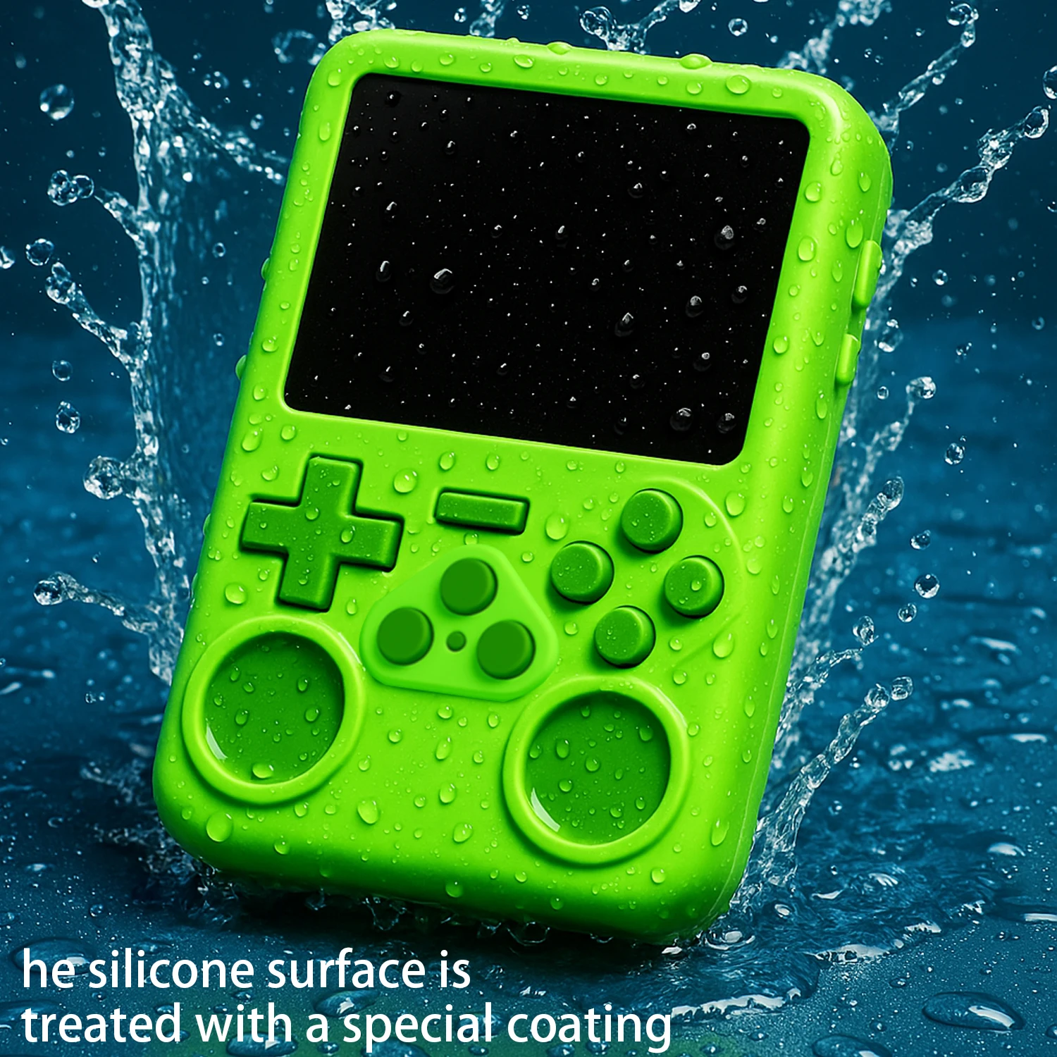 Coque en silicone pour Console de jeu R36S, protection d'écran anti-rayures, housse de protection antichoc avec lanière pour accessoires R36S