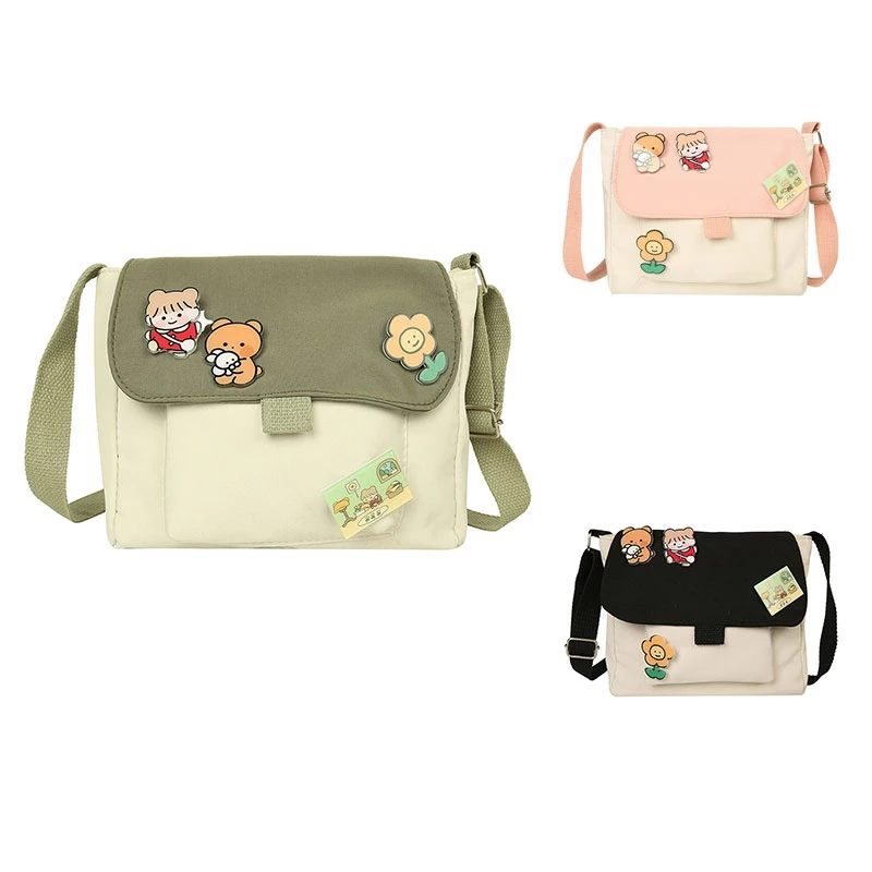 Korean Cute Small Bag Soft Sister Girl Heart Soft Cute Student Shoulder Bag Japanese Harajuku Messenger Bag Woman