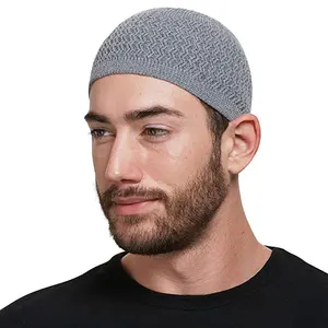 UNISEX Hot Cap Hot Ramadan Islamic Jewish Kippah Homme Hat Winter Mesh Men Muslims Prayer Hats 12 Main Sales Hall Jewish - №9