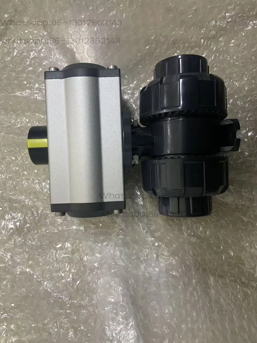 UPVC Pneumatic Ball Valve UQ621F-16S Double Oil Ring Pop Joint PVC Plastic Chemical Valve Acid and Alkali Corrosion Resistance