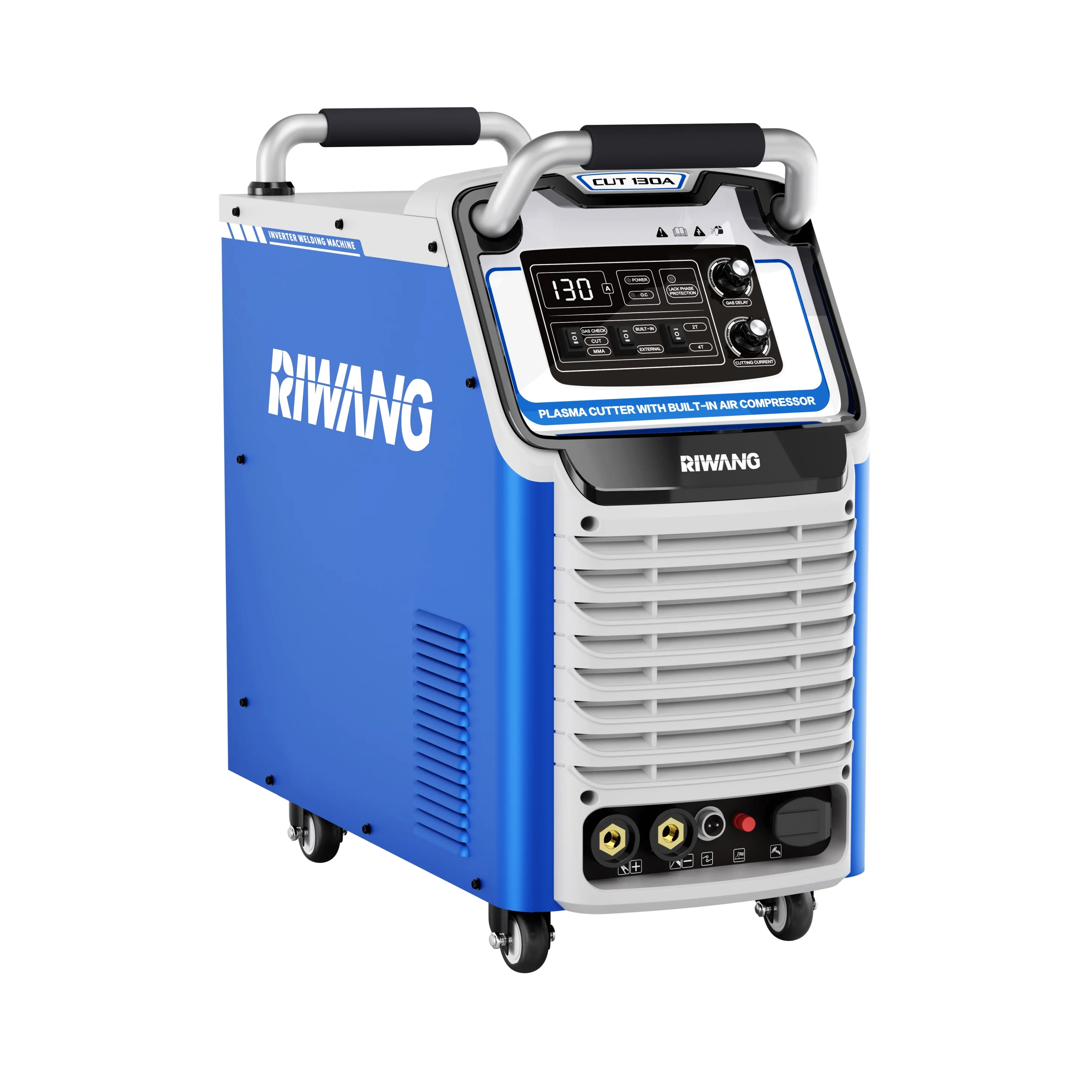 CUT130A Portable CNC Plasma Cutter Machine with Built-in Air Compressor for Welding Steel & Aluminum Easy to Use