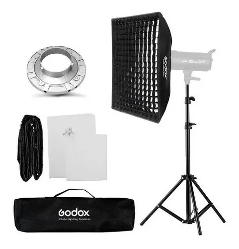 Bowens Softbox With Grid Godox 60x90 + Greika 3,00m Tripod