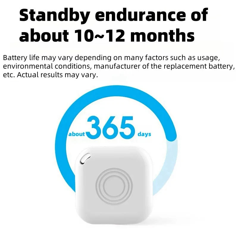 Mini localizzatore Bluetooth IP65 impermeabile Funziona con Apple Find My (Solo iOS) Localizzatore di oggetti Smart Tag Tracker per borse Bagagli