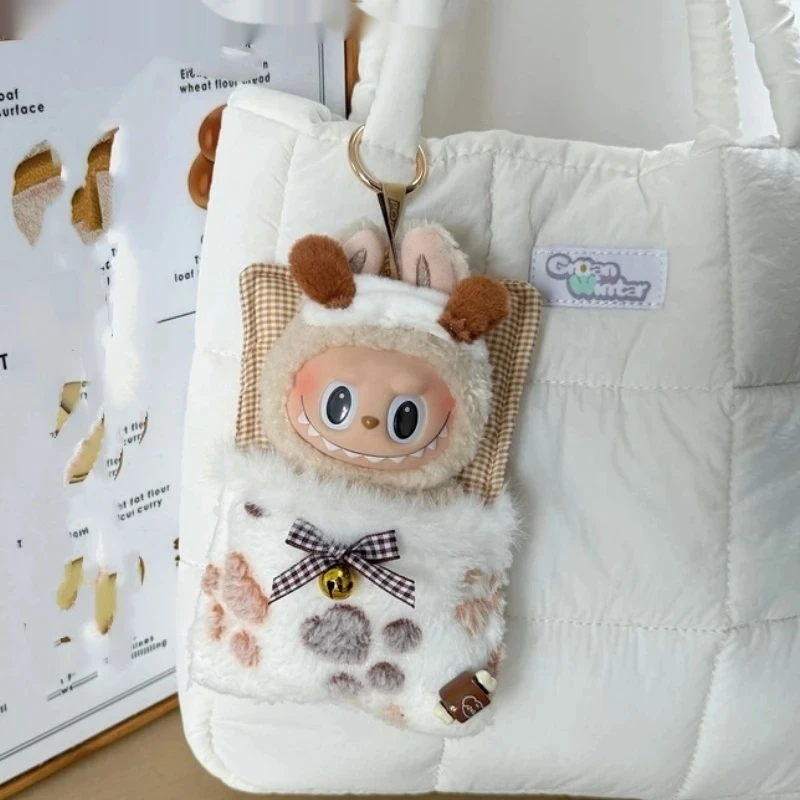 เหมาะสําหรับ Labubu 15-17 ซม.First Second Third Generation Universal ผ้าน่ารักชุดนอนตุ๊กตาเสื้อผ้าถุงนอน