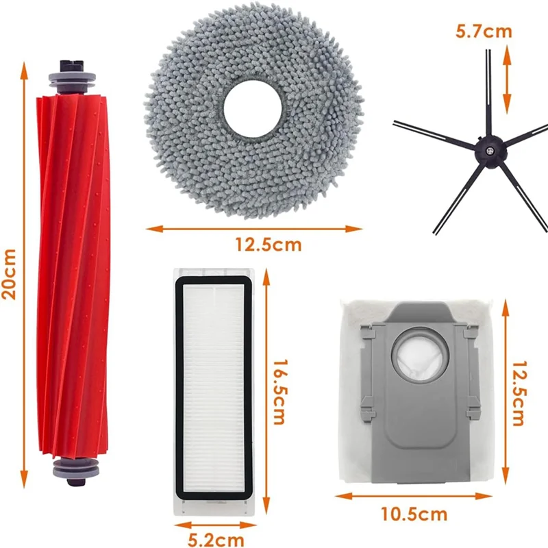 For Roborock Q Revo/P10 A7400RR Vacuum Cleaner Main Side Brush Hepa Filter Mop Cloths Dust Bag Spare Parts