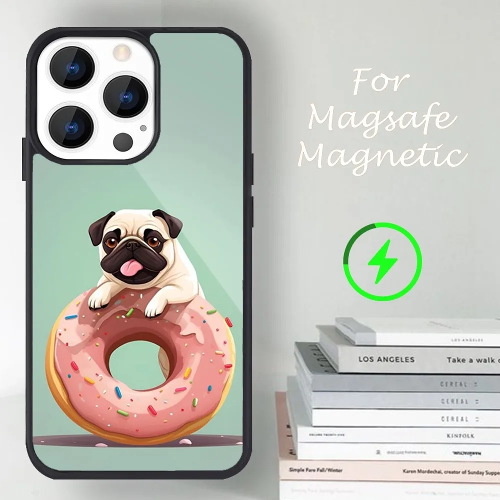 Cute Bulldog Phone Case For iPhone 14 13 12 11 15 Pro Max Magsafe Magnetic