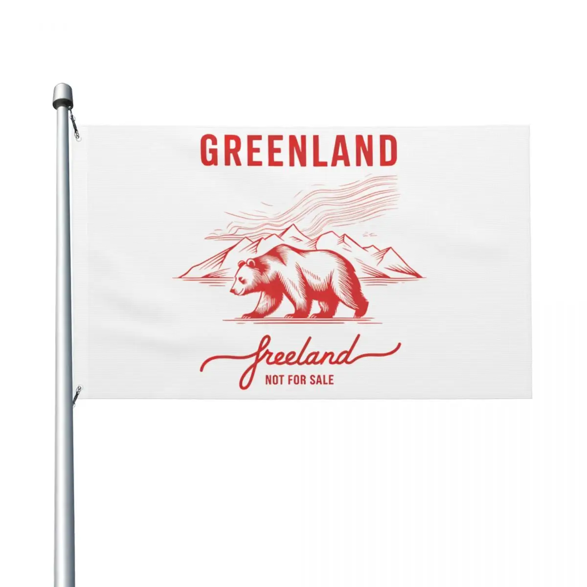 Not For Sale Greenland Flag Cool Hanging Polyeste Flags 90X150cm Graphic Banner For Indoor Outdoor Decor