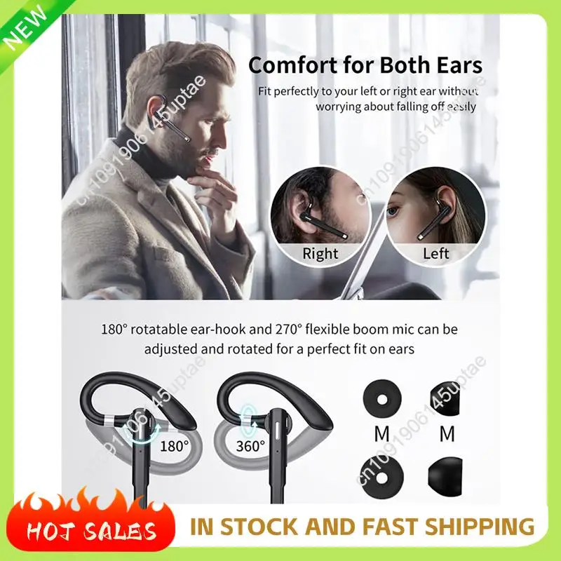 

N88R 3X Беспроводная Bluetooth-гарнитура Hands Free с одним ухом Наушники с микрофоном с шумоподавлением для офиса/вождения A