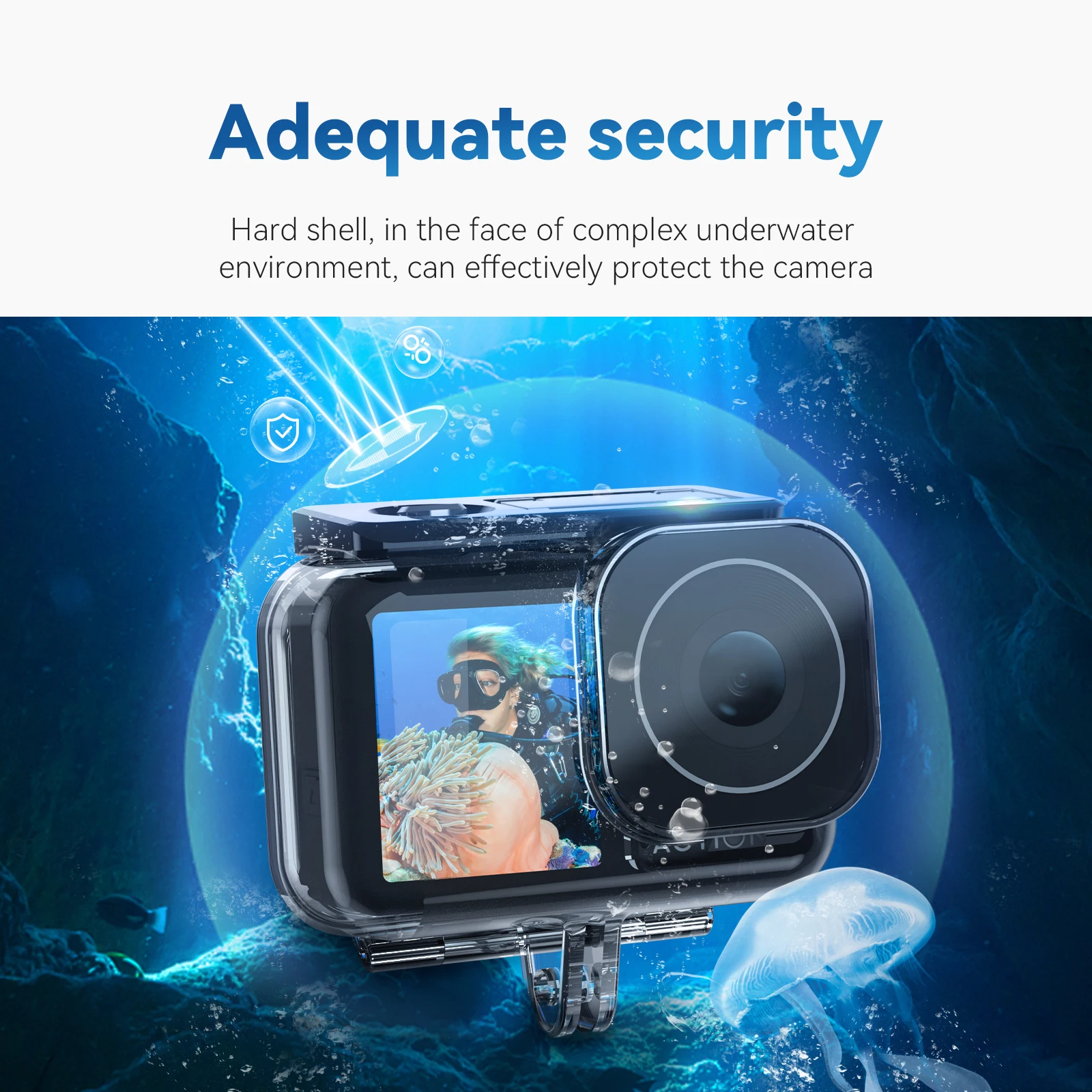 TELESIN Waterproof Case Full Scene Anti-fog Underwater Tempered Glass Lens Diving Housing Cover for GoPro Hero 9 10 11 Black